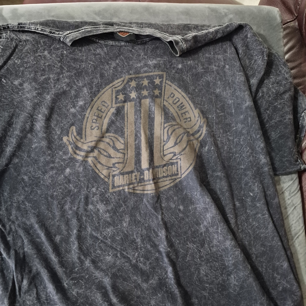 Harley-Davidson Vintage Wash Graphic Tee - Black/Grey